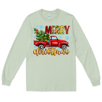 Matcha merry christmas truck Long Sleeve Tee - MaliasSmallBusiness