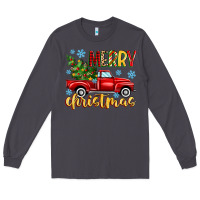 Smoke merry christmas truck Long Sleeve Tee - MaliasSmallBusiness