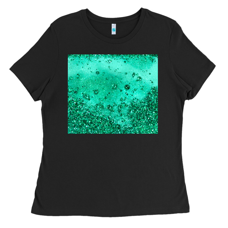 Green Glitter Ladies Tee by JahusDesignShop | Teevron