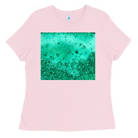 Bubblegum Pink green glitter Ladies Tee - JahusDesignShop