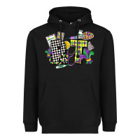 Black respiratory therapist mardi gras Heavyweight Hoodie - CowGirlArtShop