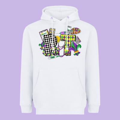 Respiratory Therapist Mardi Gras Heavyweight Hoodie Designed By Cowgirlartshop