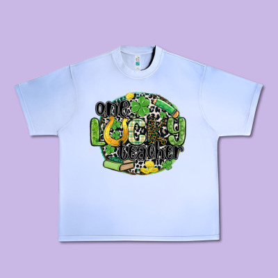 One Lucky Teacher Urban Heavy Tee Designed By Maliassmallbusiness