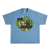 Pebble Blue one lucky teacher Urban Heavy Tee - MaliasSmallBusiness