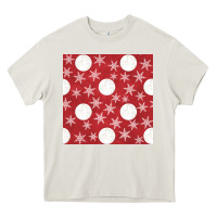 Cream christmas snow flakes seamless pattern Heavy Core Tee - BundleAndBundleShop