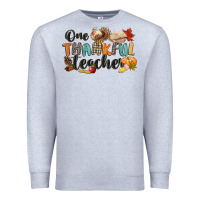 Heather Grey one thankful teacher Premium Sweatshirt - CowGirlArtShop