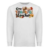 Oatmeal Heather one thankful teacher Premium Sweatshirt - CowGirlArtShop
