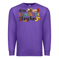 Purple one thankful teacher Premium Sweatshirt - CowGirlArtShop