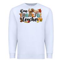 White one thankful teacher Premium Sweatshirt - CowGirlArtShop