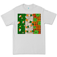 Dove Grey irish flag with shamrocks and heart Premium Tee - AdoDesignShop