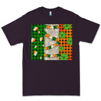 Plum irish flag with shamrocks and heart Premium Tee - AdoDesignShop