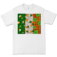 White irish flag with shamrocks and heart Premium Tee - AdoDesignShop
