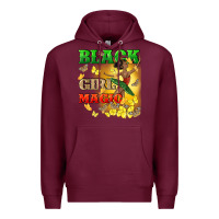 Burgundy black girl magic Premium Hoodie - CowGirlArtShop