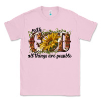 Bubblegum Pink with god all things are possible Classic Tee - NancyCooperArtShop