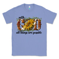 Colony Blue with god all things are possible Classic Tee - NancyCooperArtShop