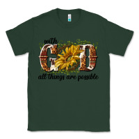 Sports Green with god all things are possible Classic Tee - NancyCooperArtShop