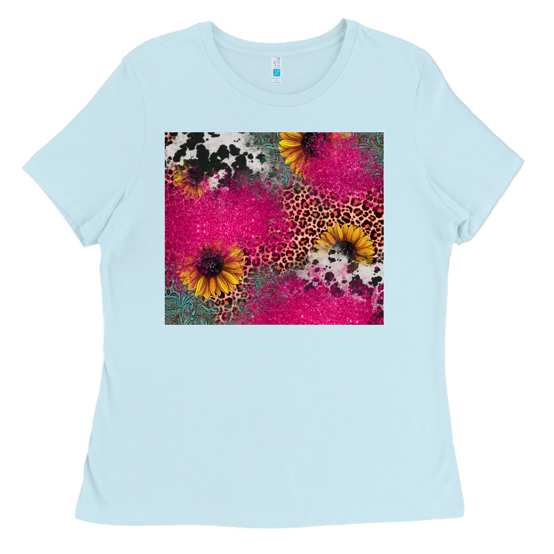 Pink Glitter Leopard Cowhide Ladies Tee by JahusDesignShop | Teevron