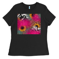 Black pink glitter leopard cowhide Ladies Tee - JahusDesignShop