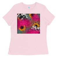 Bubblegum Pink pink glitter leopard cowhide Ladies Tee - JahusDesignShop