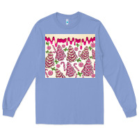 Colony Blue pink christmas tree cakes Long Sleeve Tee - MaliasSmallBusiness