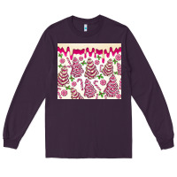 Plum pink christmas tree cakes Long Sleeve Tee - MaliasSmallBusiness