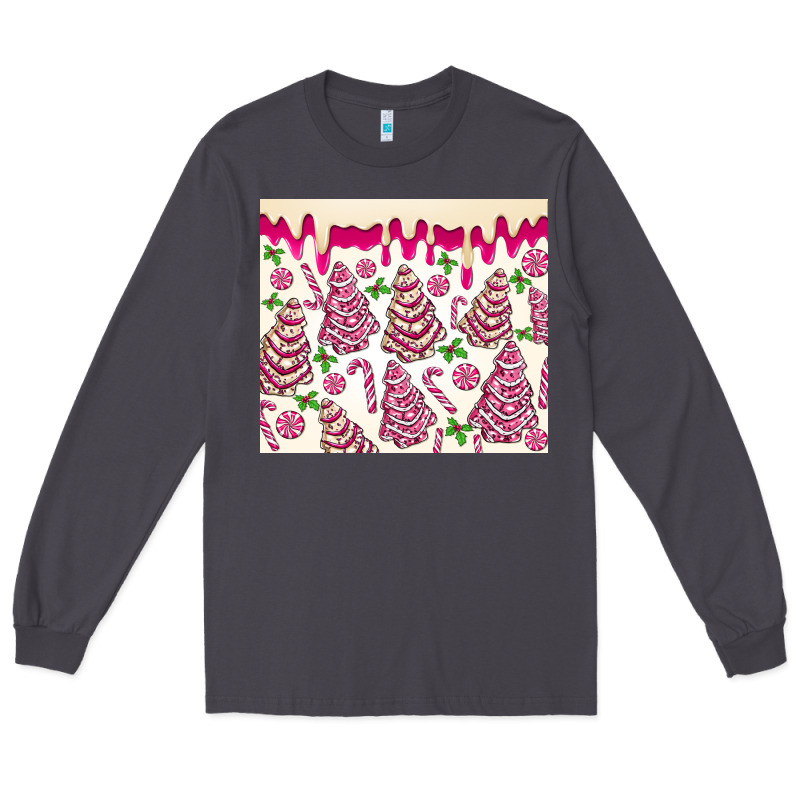 Pink Christmas Tree Cakes Long Sleeve Tee by MaliasSmallBusiness | Teevron