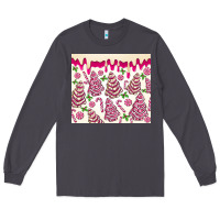 Smoke pink christmas tree cakes Long Sleeve Tee - MaliasSmallBusiness