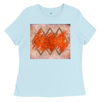 Baby Blue orange glitter Ladies Tee - JahusDesignShop