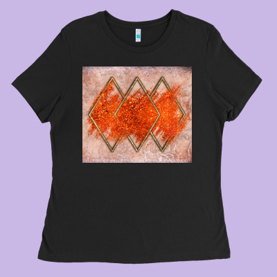 Orange Glitter Ladies Tee Designed By Jahusdesignshop