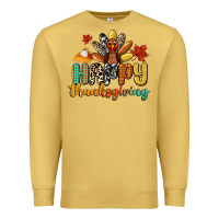 Antique Gold happy thanksgiving Premium Sweatshirt - CowGirlArtShop