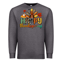 Charcoal Heather happy thanksgiving Premium Sweatshirt - CowGirlArtShop