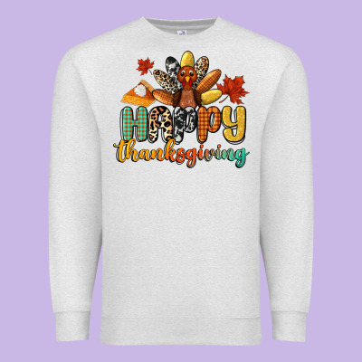 Happy Thanksgiving Premium Sweatshirt Designed By Cowgirlartshop
