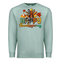 Seafoam happy thanksgiving Premium Sweatshirt - CowGirlArtShop