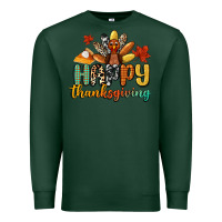 Sports Green happy thanksgiving Premium Sweatshirt - CowGirlArtShop
