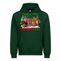 Forest Green christmas wishes gingerbread kisses Urban Hoodie - FaDigitalArtStudio