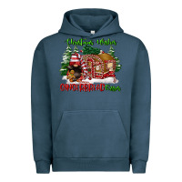 Pigment Midnight Navy christmas wishes gingerbread kisses Urban Hoodie - FaDigitalArtStudio