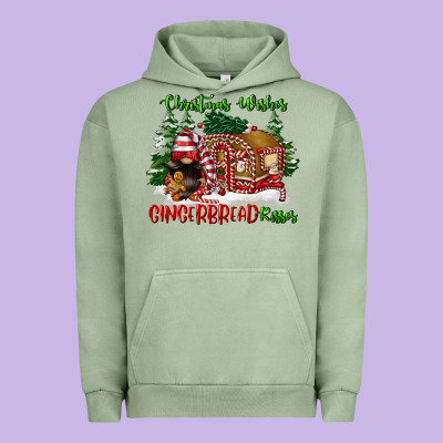 Christmas Wishes Gingerbread Kisses Urban Hoodie Designed By Fadigitalartstudio