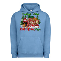 Pigment Pebble Blue christmas wishes gingerbread kisses Urban Hoodie - FaDigitalArtStudio