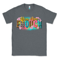 Charcoal Heather you are enough Classic Tee - NancyCooperArtShop