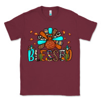 Burgundy blessed turkey Classic Tee - JahusDesignShop