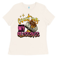 Bone counting my blessings afro hands Ladies Tee - RanaPortraitStore