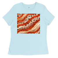 Baby Blue orange glitter Ladies Tee - JahusDesignShop