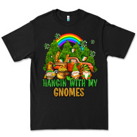 Black hangin with my gnomes with rainbow Premium Tee - AdoDesignShop