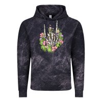 Cloud Black skeleton flowers Vintage Hoodie - MaliasSmallBusiness