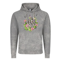 Cloud Rock skeleton flowers Vintage Hoodie - MaliasSmallBusiness