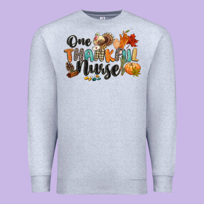 One Thankful Nurse Premium Sweatshirt Designed By Cowgirlartshop