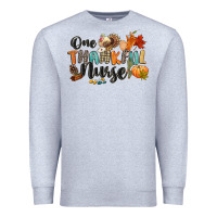 Heather Grey one thankful nurse Premium Sweatshirt - CowGirlArtShop