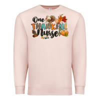 Pale Pink one thankful nurse Premium Sweatshirt - CowGirlArtShop