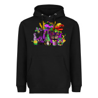 Black mardi gras gnome truck Heavyweight Hoodie - CowGirlArtShop