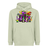 Matcha mardi gras gnome truck Heavyweight Hoodie - CowGirlArtShop